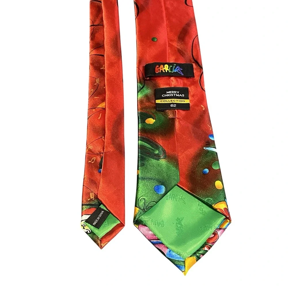Jerry GARCIA Mens‎ Merry Christmas Collection 62 Neck TIE Drums Guitar Presents